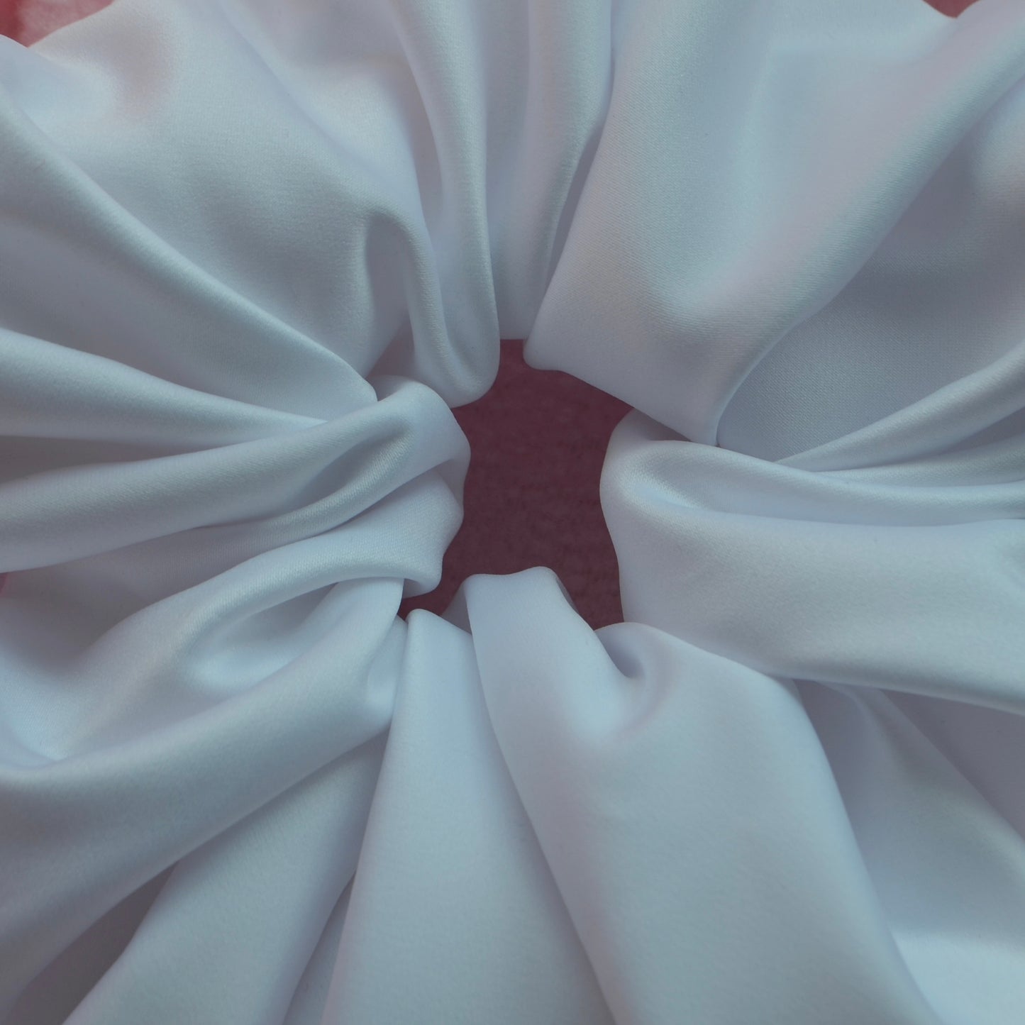 Shiny White X-Large Scrunchie