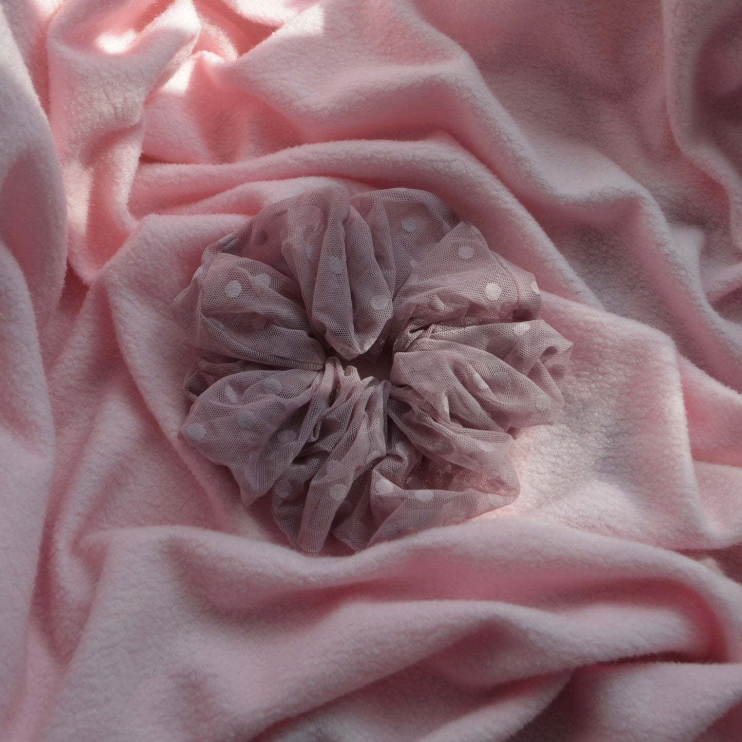Baby Pink Dots X-Large Scrunchie