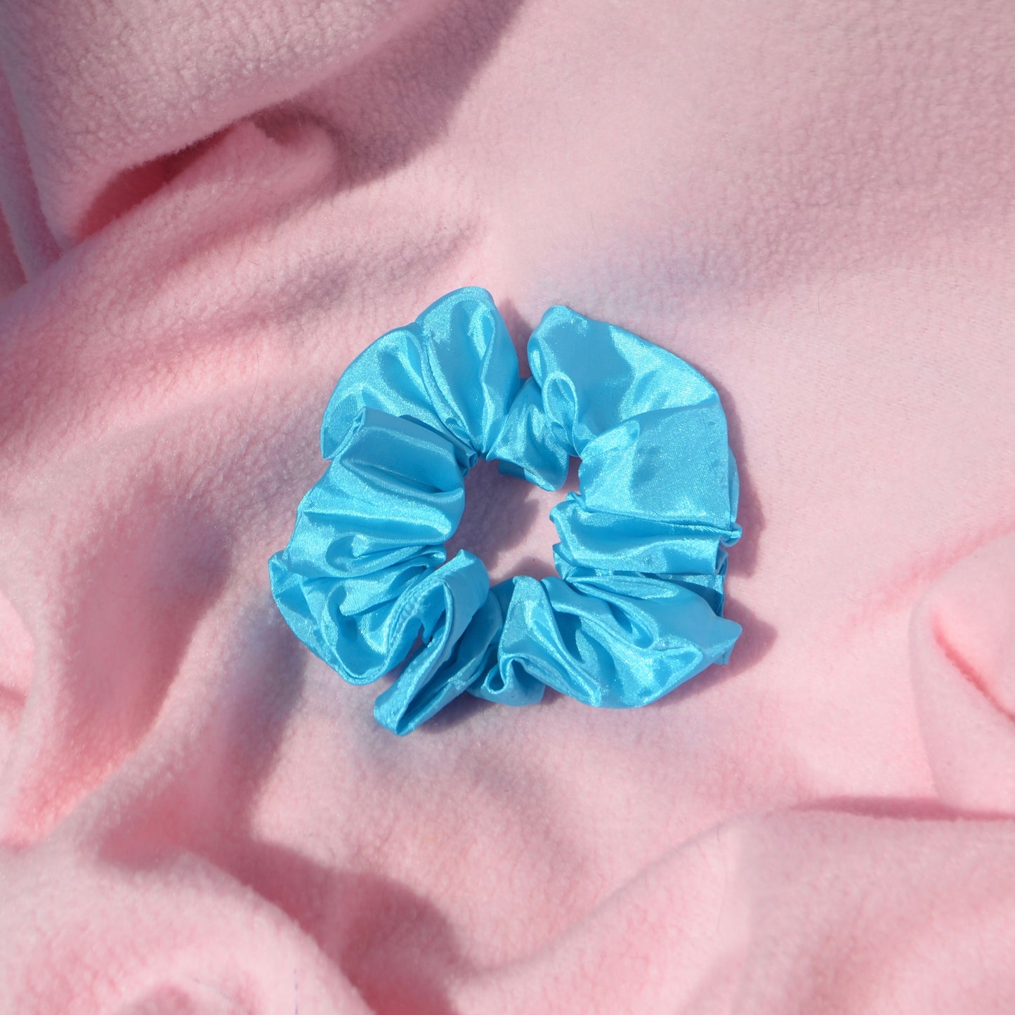 Blue Holo Medium Scrunchie