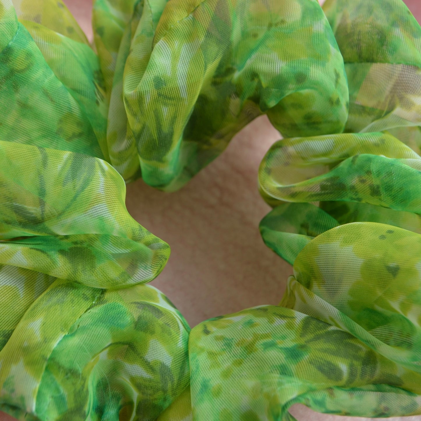 Green Summer Medium Scrunchie