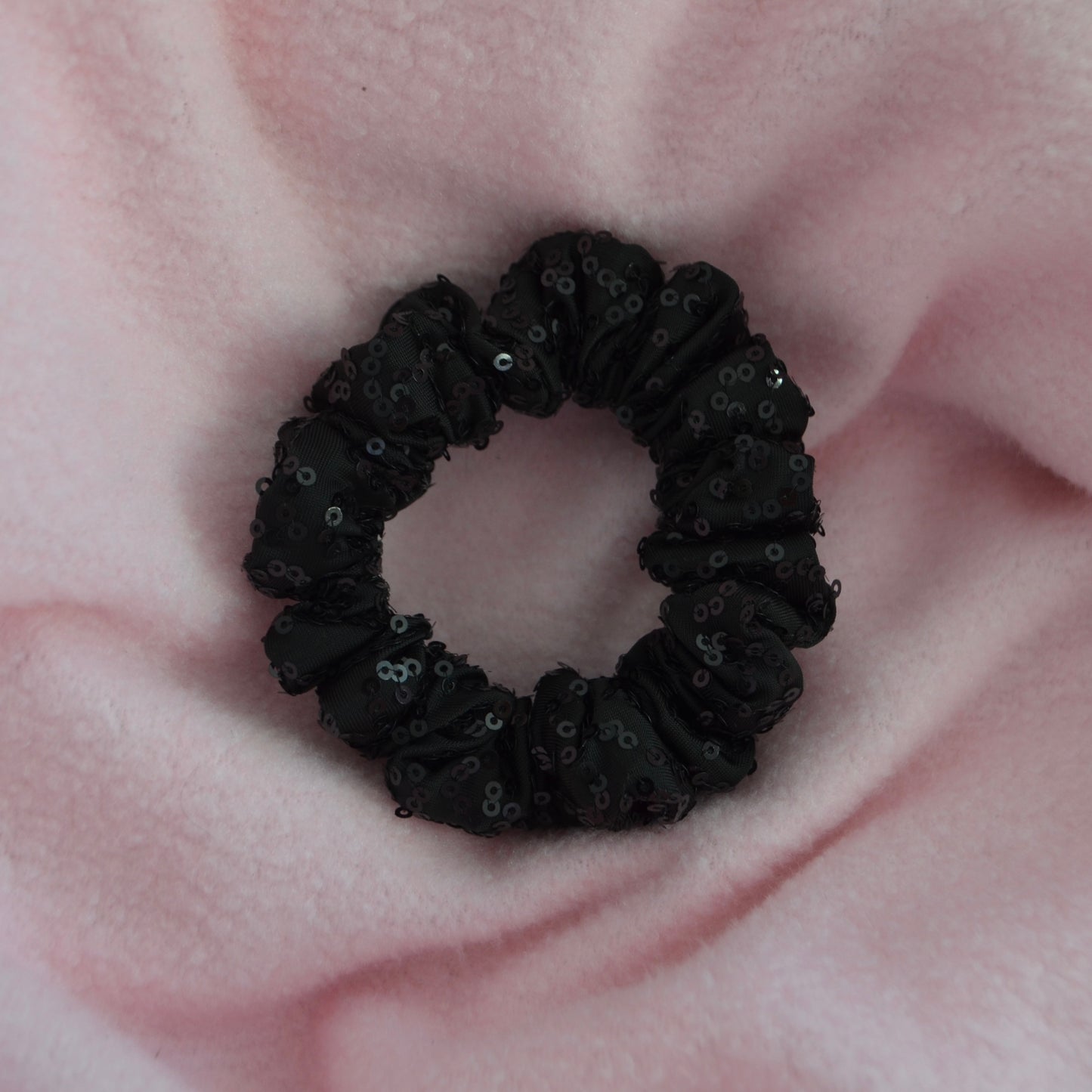 Black Paillette X-Small Scrunchie